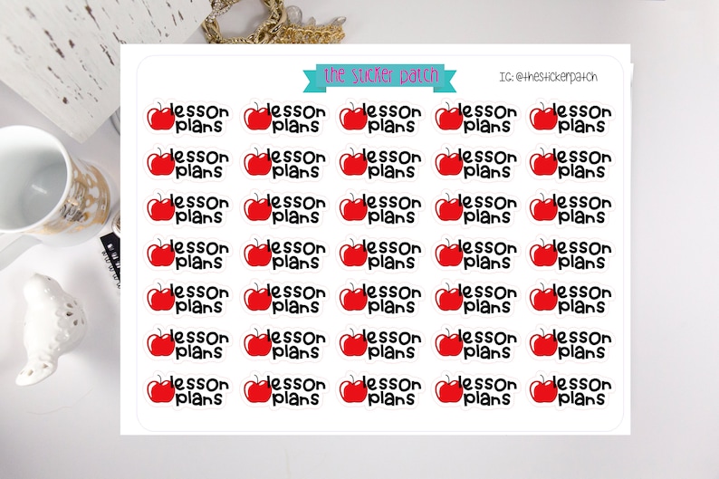 Lesson Plans Teacher School Planner Stickers Stickers for Etsy Denmark