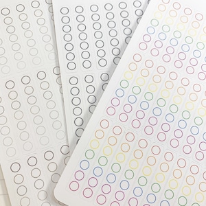 rainbow dot checklist for HORIZONTAL EC layout stickers for planners, journals, scrapbooks and more!