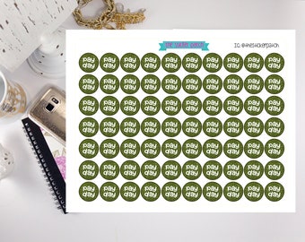 glitter pay day, money - stickers for planners, journals, scrapbooks and more!