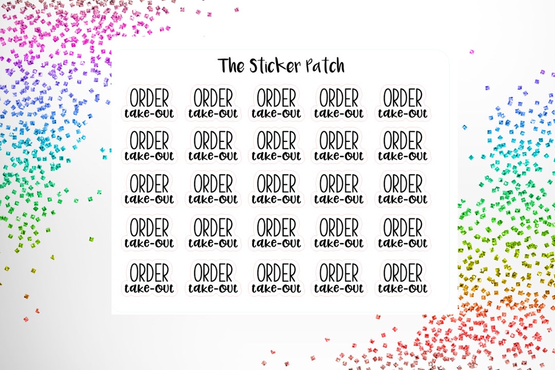 Order Takeout Script Planner Stickers, FOIL Option, -stickers for ...