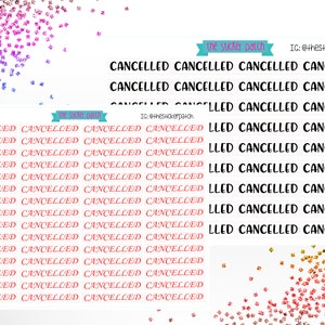 cancelled planner stickers stickers for planners, journals, scrapbooks and more image 1