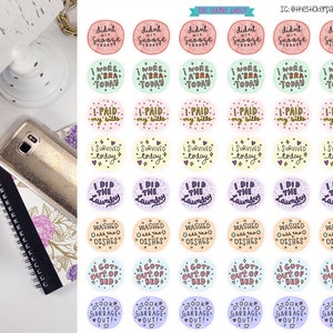 Adulting circle planner stickers - stickers for planners, journals, scrapbooks and more!