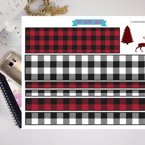 buffalo plaid Washi stickers -  stickers for planners, journals, scrapbooks and more!