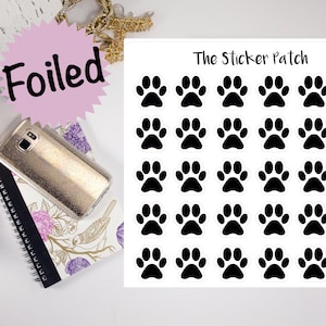 FOILED paw print, vet planner stickers  -stickers for planners, journals, scrapbooks and more!