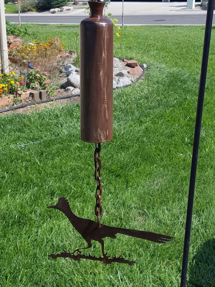 Bronze Roadrunner Bell/wind chime,southwestern, wild life,handmade,recycled,