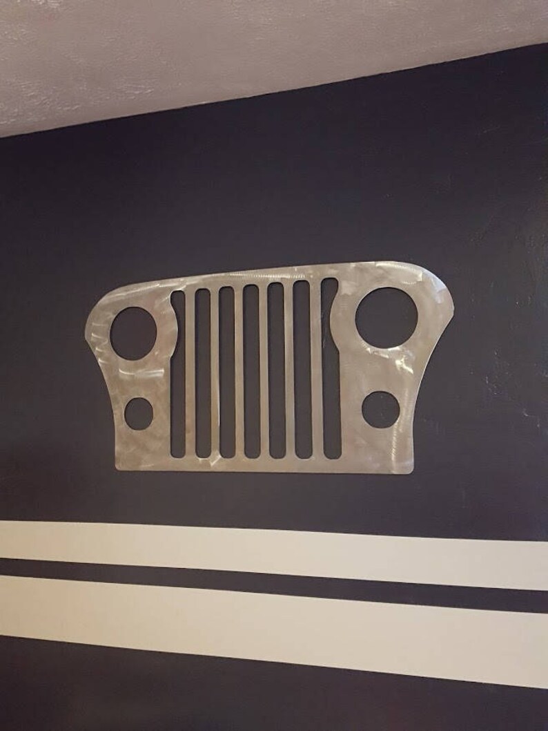 Jeep Grill Wall Artplasma Cutsteelauto Wall Art. Etsy