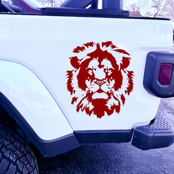 Lion Head Face 4" 5" 6" Vinyl Decal -Sticker for Car Truck Bumper Window Wall phone laptop