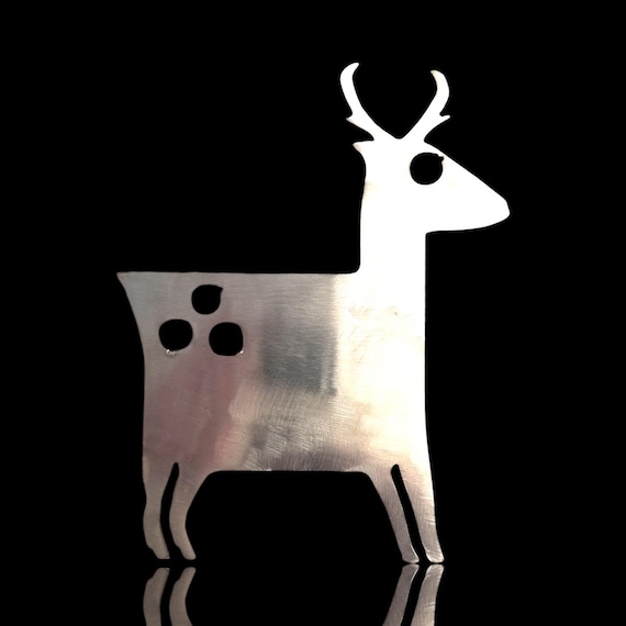 KOKOPELLI DEER made out of 18-gauge steel. Unfinished for crafts and DIY projects
