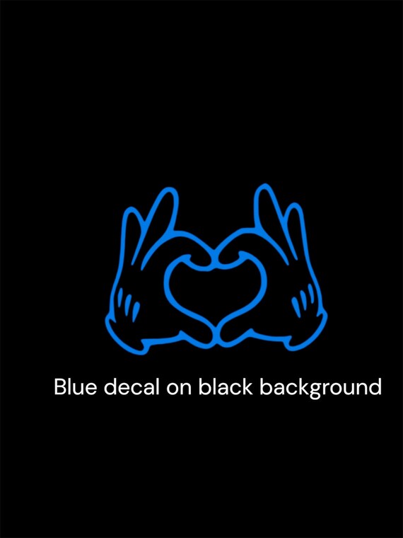 Mickey Mouse heart hands Vinyl Decal -Sticker for Car Truck Bumper Window Wall phone laptop
