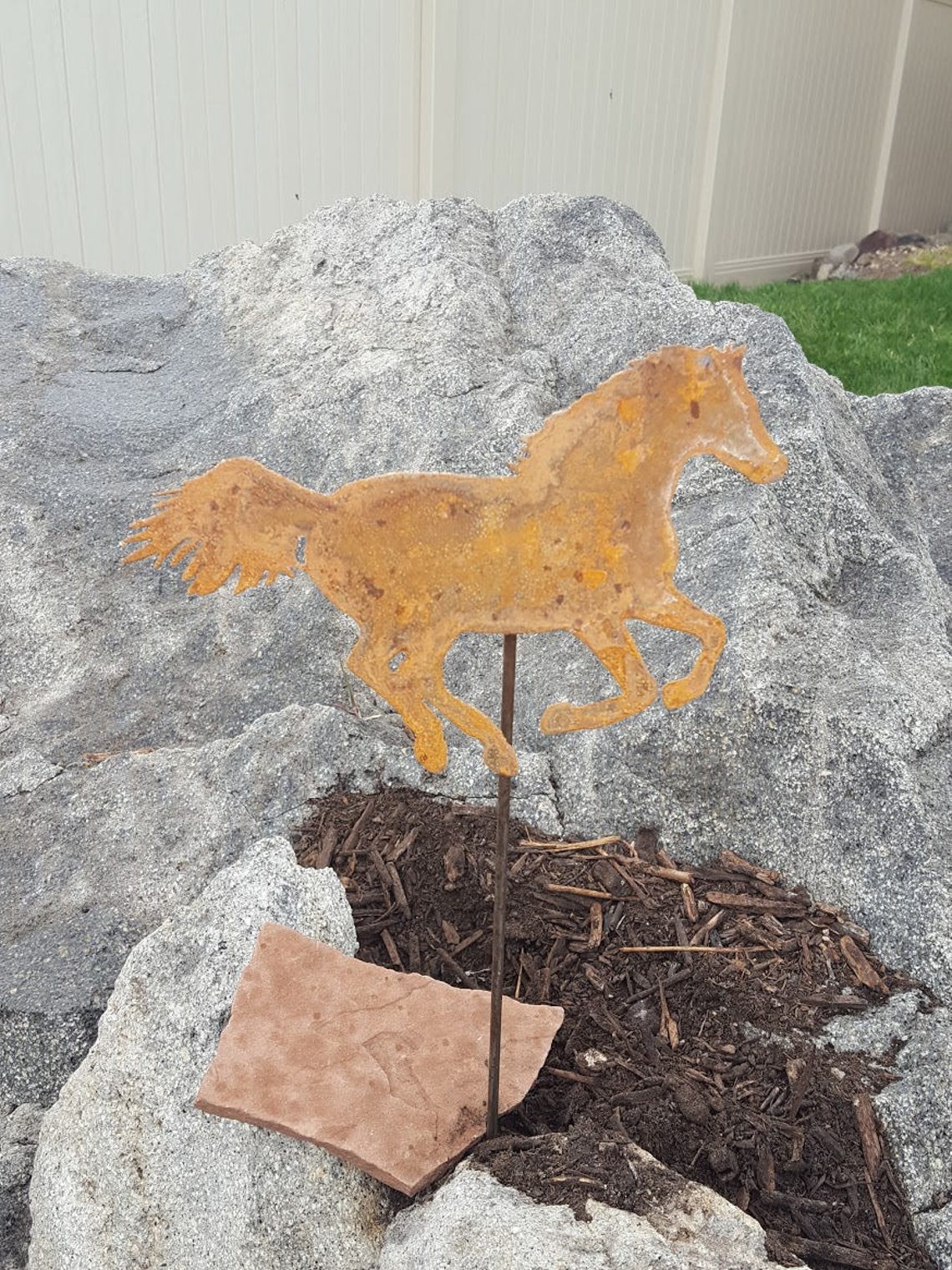 Horse Yard Art, Rust,southwestern, Garden Art. Etsy