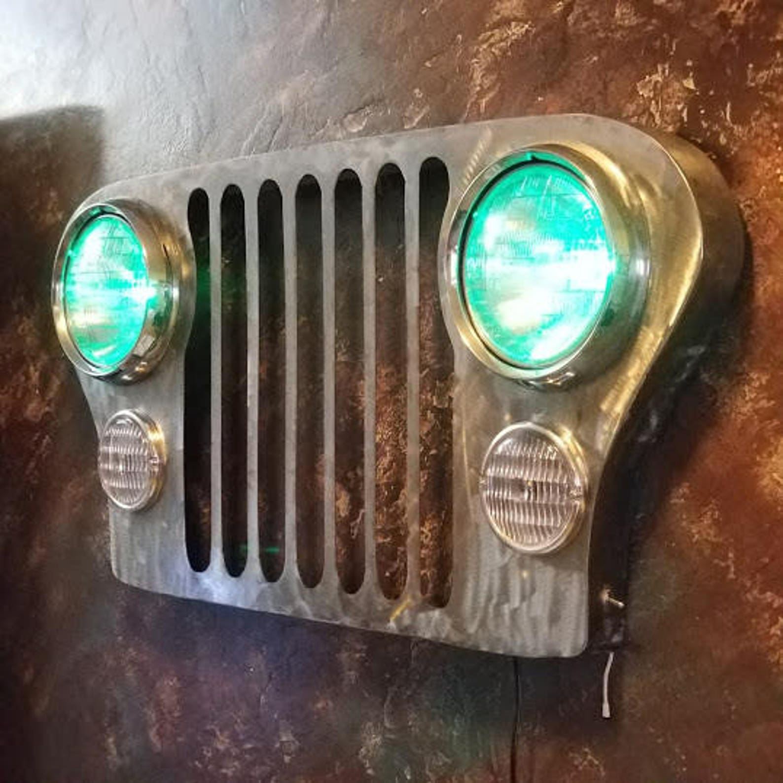 Jeep Grill Wall Art With LED Multiple Color Lighting With Etsy