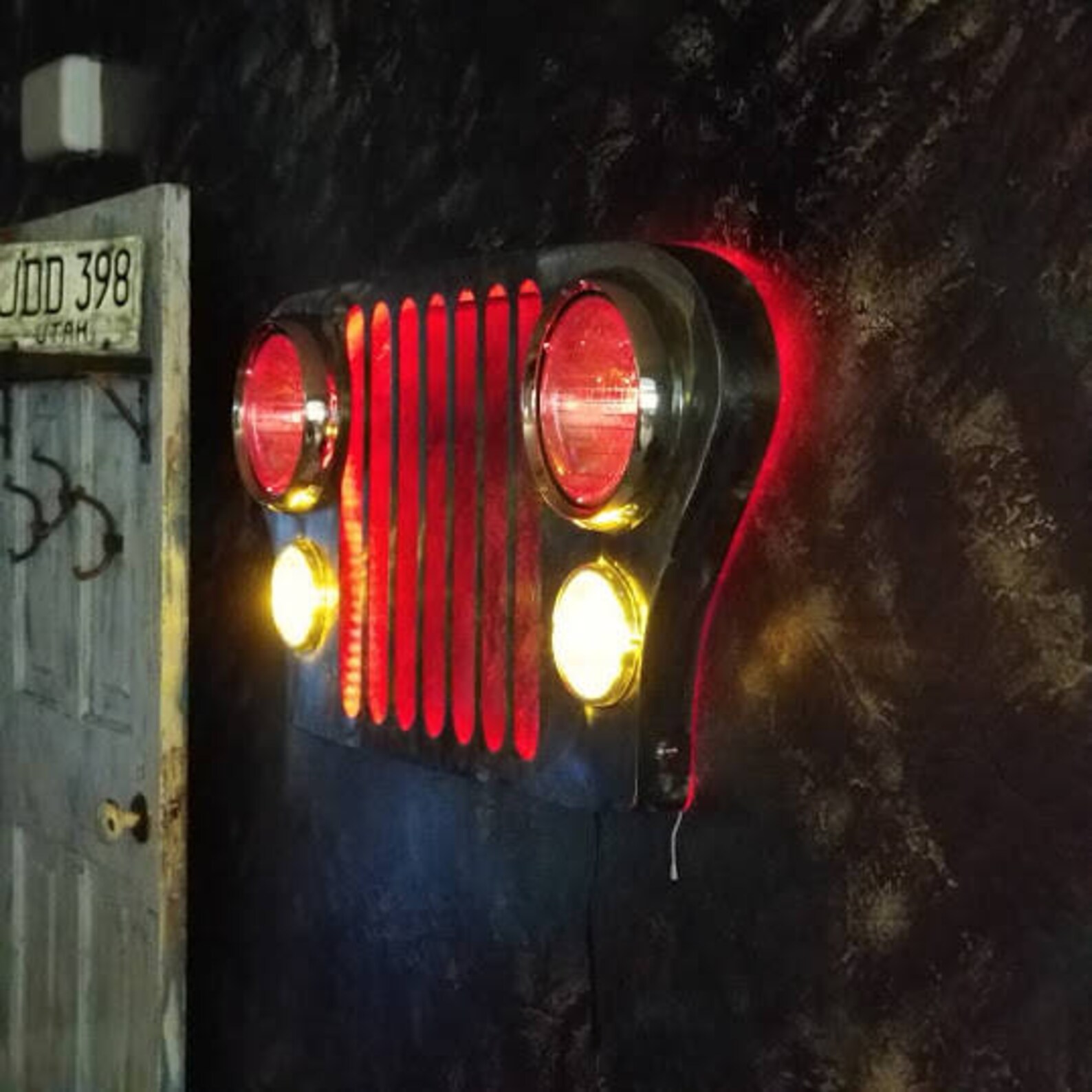 Jeep Grill Wall Art With LED Multiple Color Lighting With Etsy