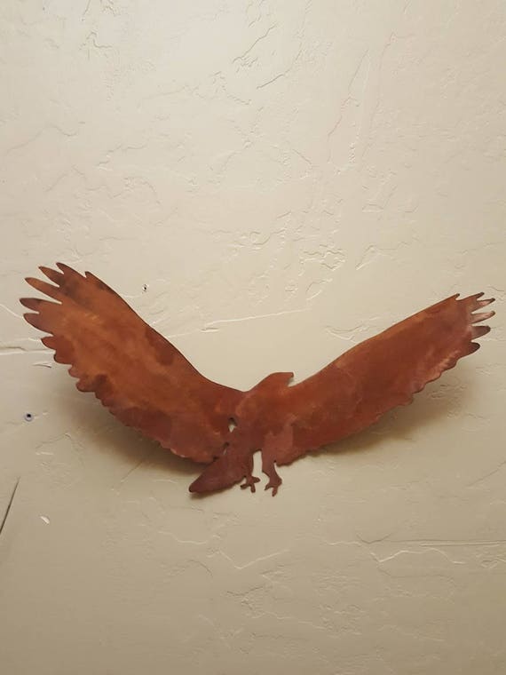 Eagle metal wall art, Copper patina finish great for gardens, fences or walls. steel,plasma cut, hand bent.
