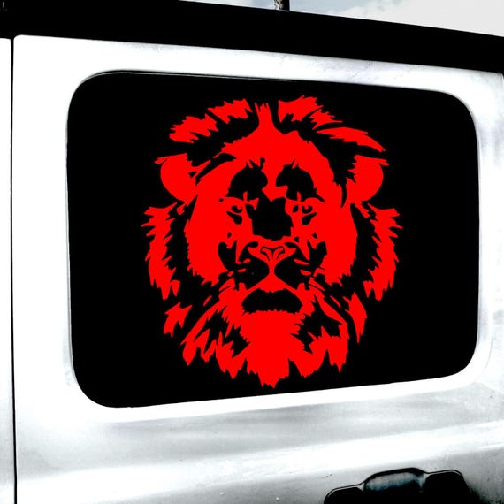 Lion Head face Vinyl Decal 7" 8" 9" 10" 11" 12" -Sticker for Car Truck Bumper Window Wall phone laptop