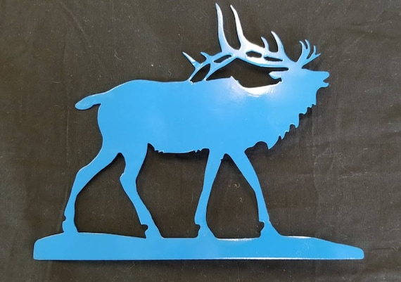 Blue Elk yard and wall art. outdoors,hunting,garden decoration.