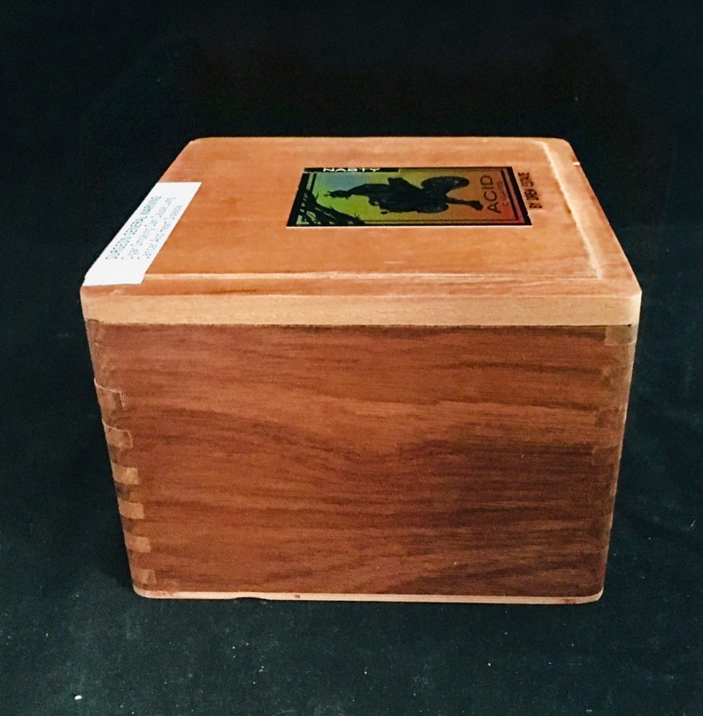 Misty acid cigars Tobacco box Tongue and groove wood cigar box Nicaragua. Stunning Empty wood cigar box for crafts or unique packaging