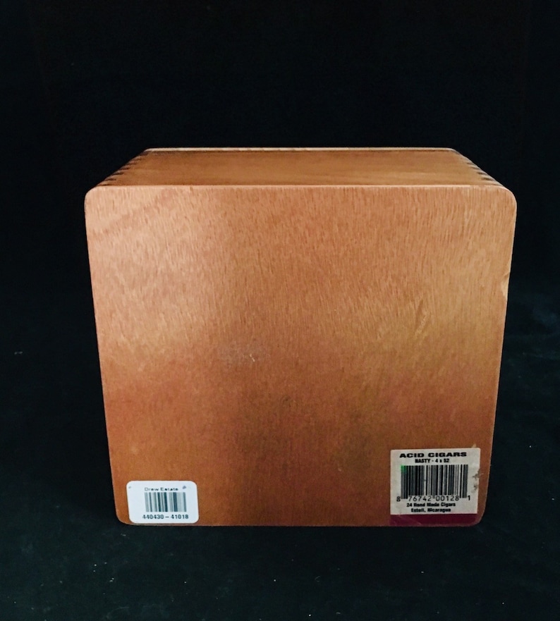 Misty acid cigars Tobacco box Tongue and groove wood cigar box Nicaragua. Stunning Empty wood cigar box for crafts or unique packaging