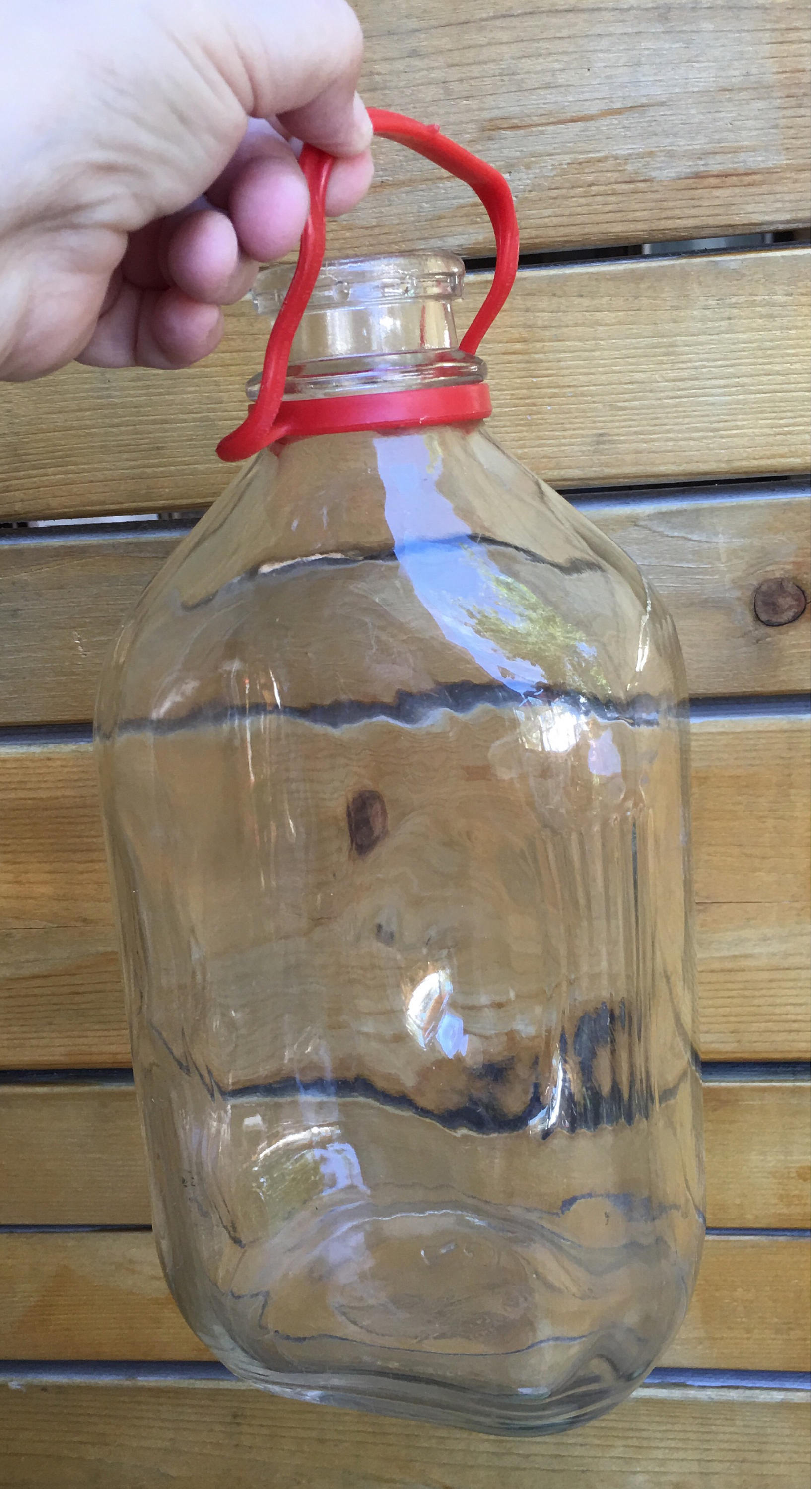 Mid century half gallon milk jug. Clear glass milk jug with Etsy