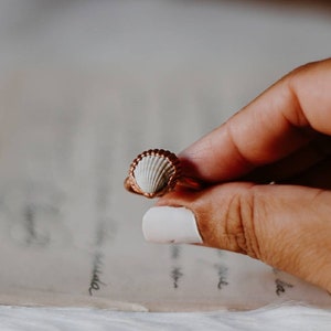 Sea snail ring, Shiva eye ring, seashell ring, mermaid rings, bohemian jewelry, stacking ring, electroformed jewelry, beach lover gift seashell 8 us