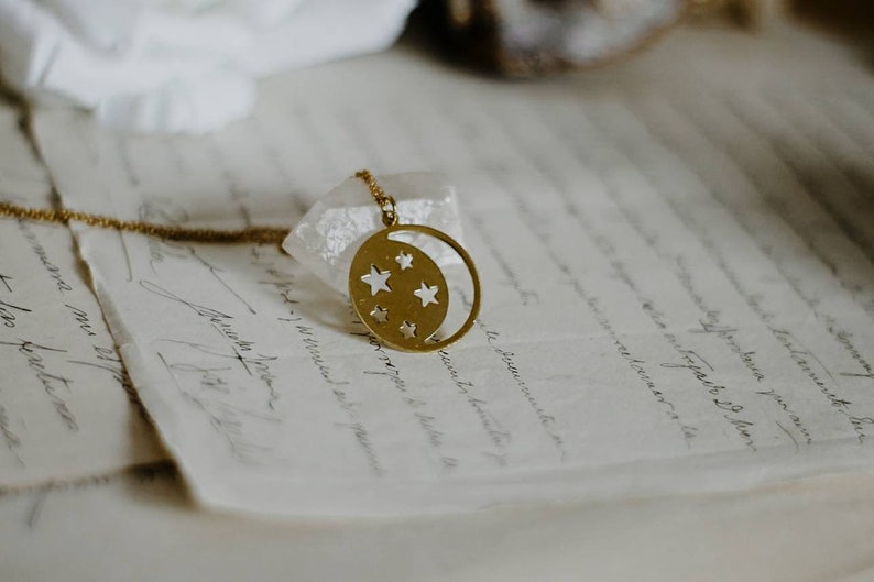 Star Necklace Celestial Jewellery Moon Star Gold Necklace BFF Necklace Christmas Gift For Her Moon Necklace