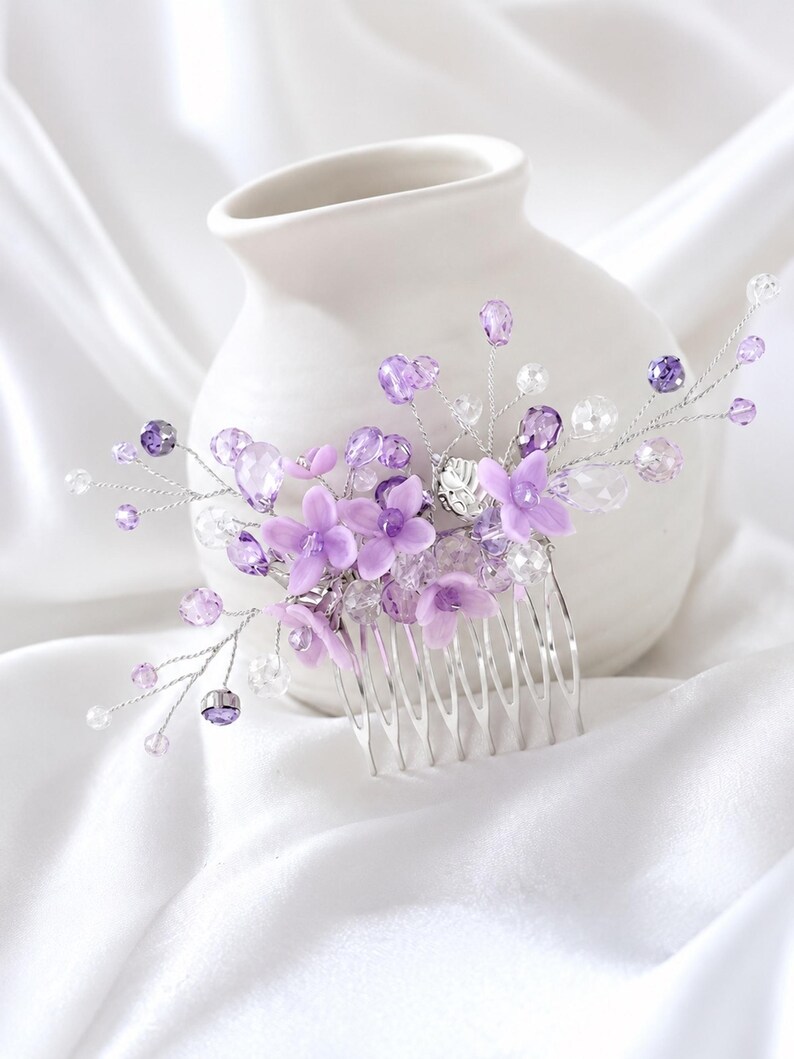 Purple special occasion fashion accessories - purple bridal and other special occasion hair accesories