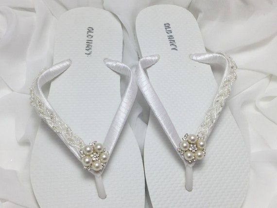 etsy bridal flip flops