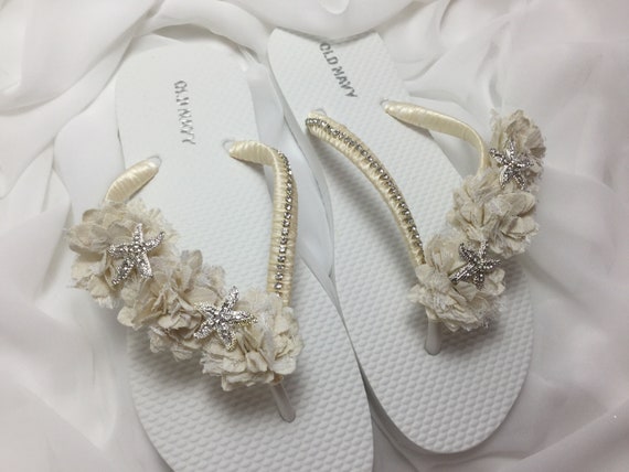 wedding flip flops for bride