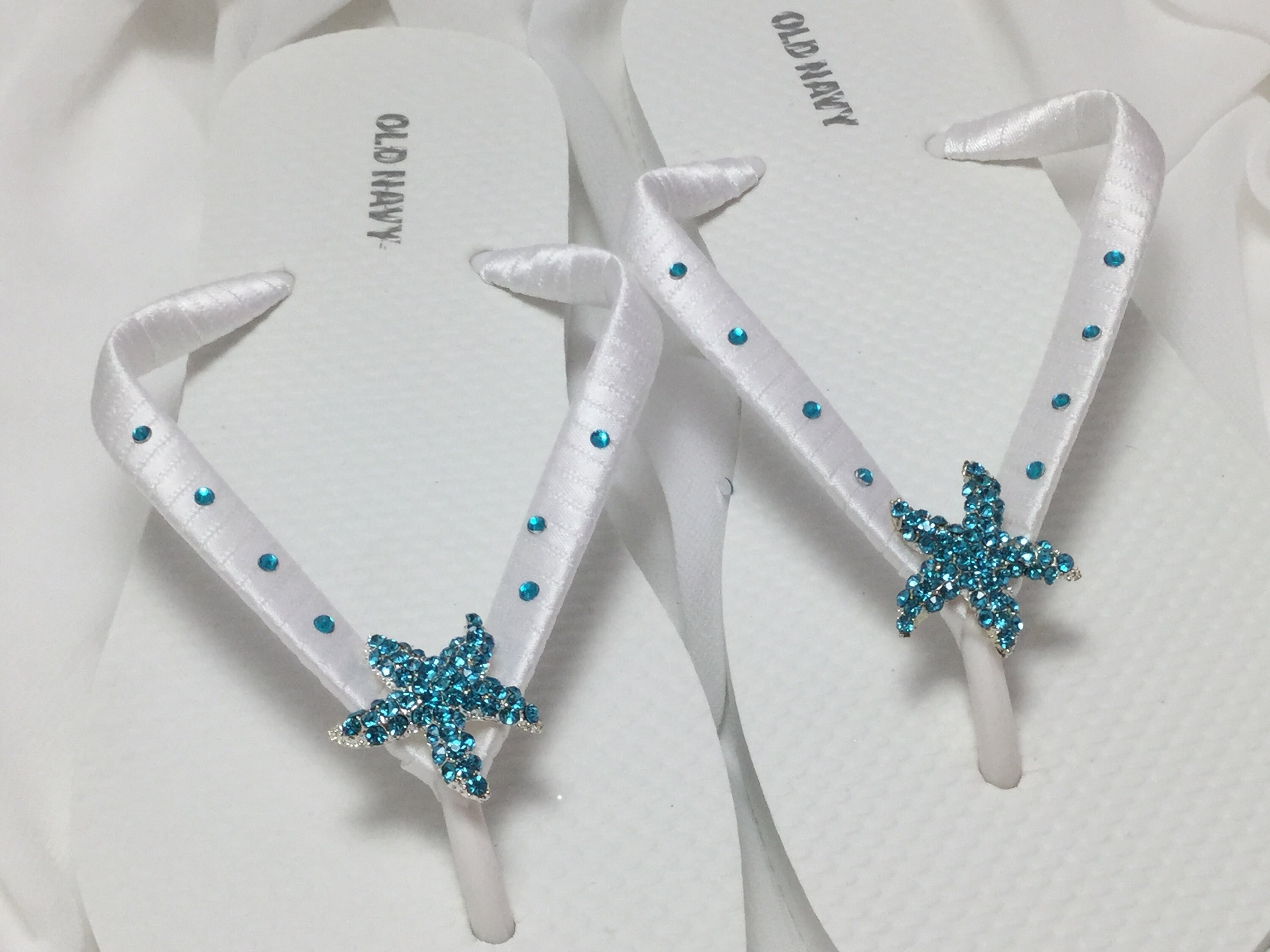 Starfish Bridal Flip Flops Turquoise Flip Flop Starfish | Etsy