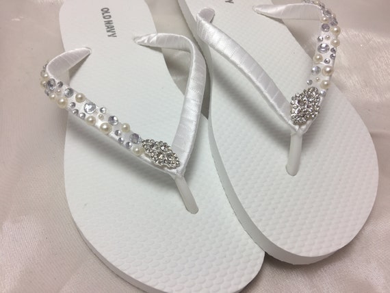 beach wedding flip flops