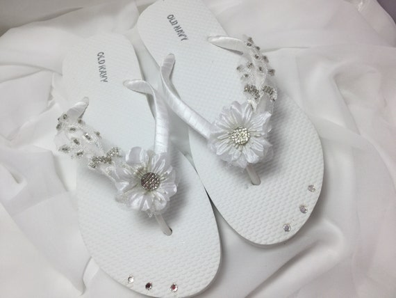 etsy wedding flip flops