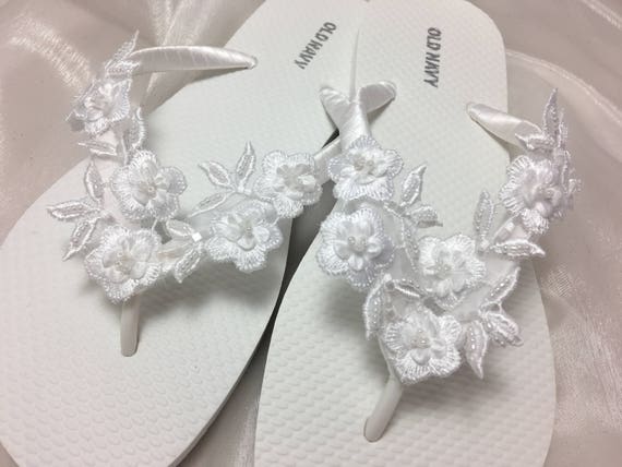 cheap white flip flops for wedding