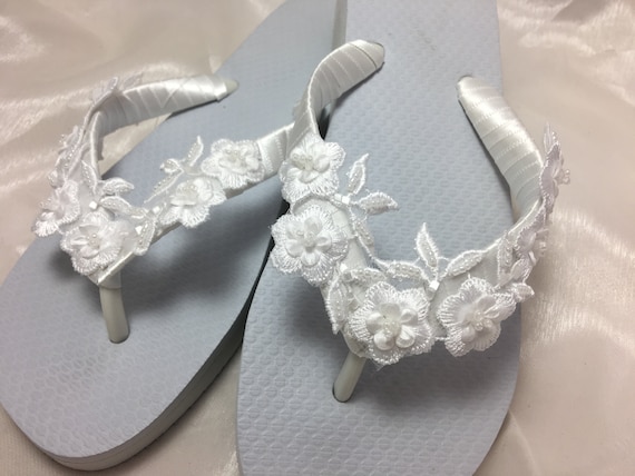 wedding wedge flip flops