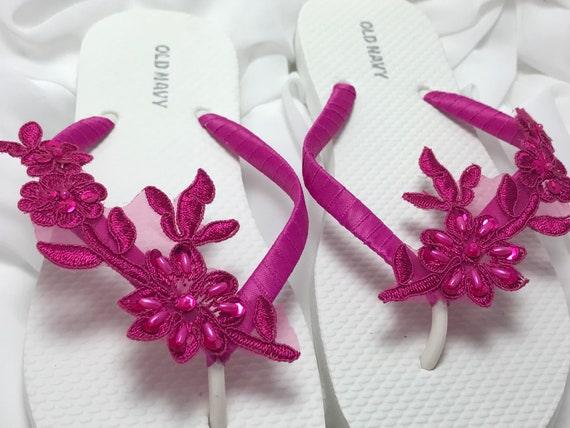 etsy bridal flip flops