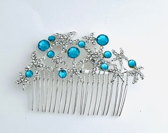 Leuchtender Seestern-Haarkamm Für Hochzeiten & Strandpartys – Mit LED, Perlen & Muscheln. Magischer Meerjungfrauen-Look!