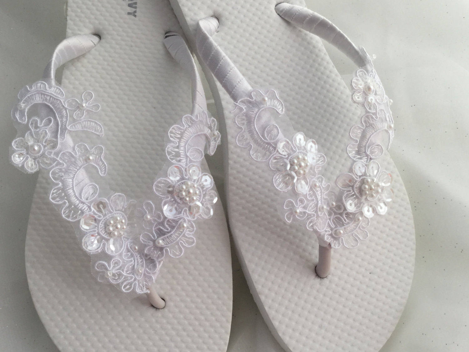 bride tribe flip flops
