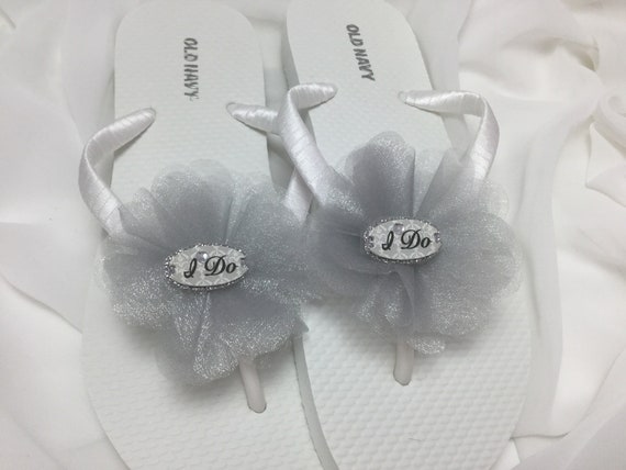 silver flip flops for wedding