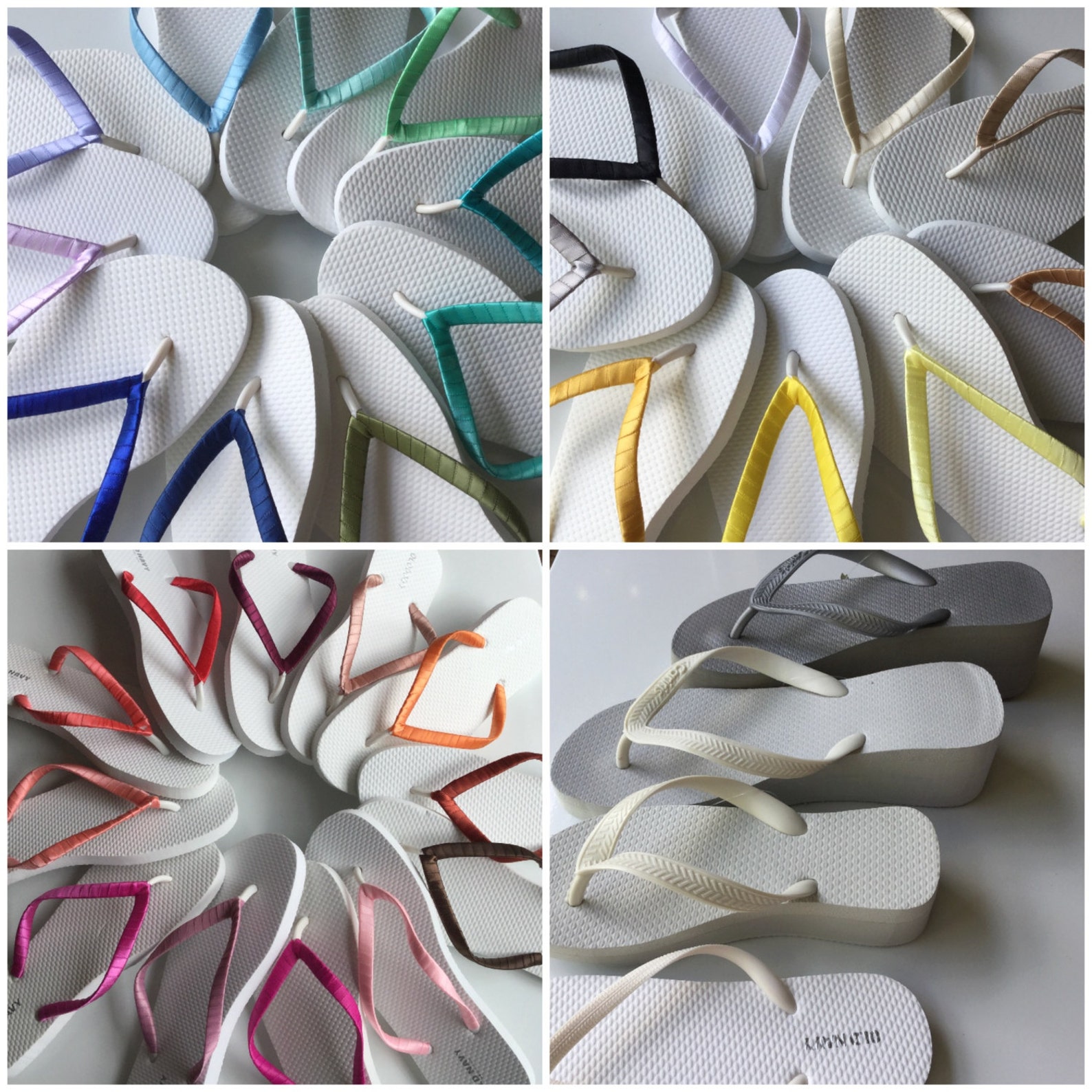 Flower Girl Flip Flops Bridal Flip Flops Flower Girl Yellow Etsy