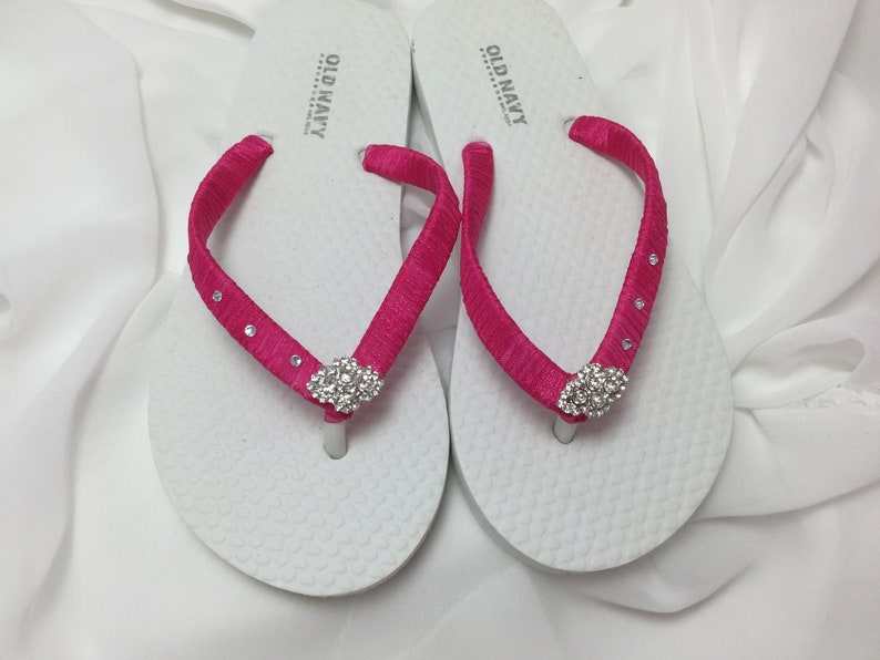 Fuschia Flip Flops Flower Girl Flip 