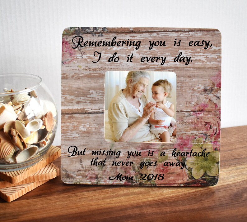 Memorial Gift Sympathy Personalized In Memory Of Dad Loss Father Mother Photo Frame