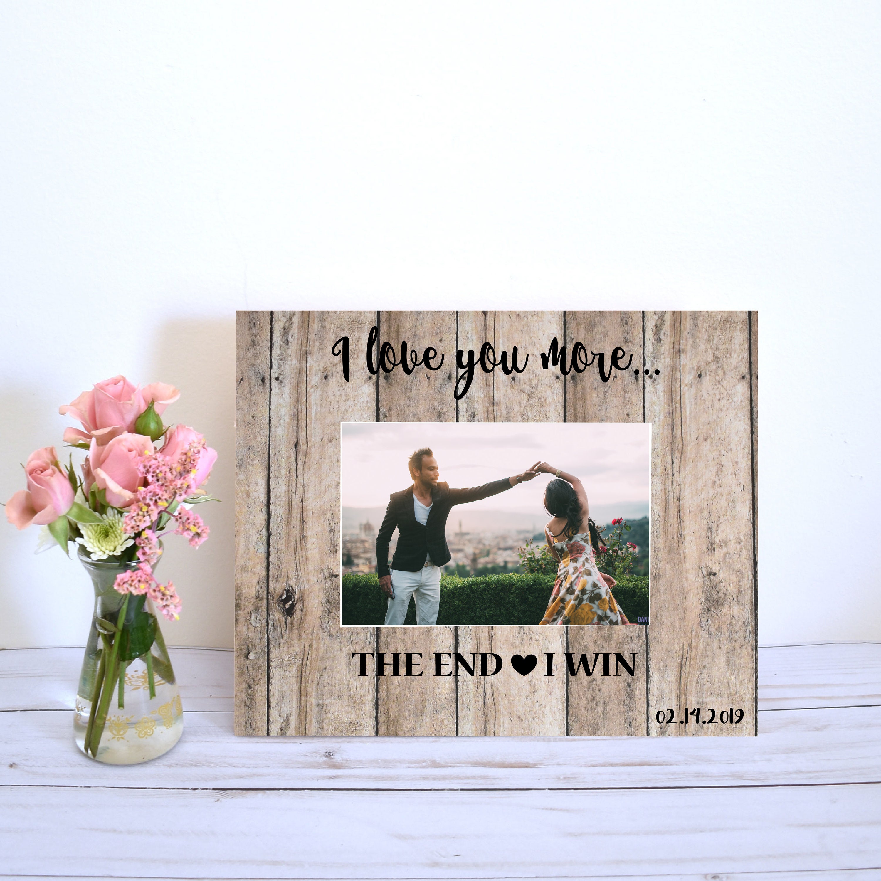 I love You More Picture Frame Valentines Day Gift for Him Etsy