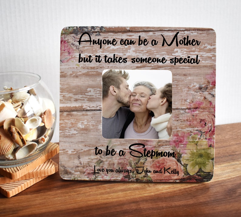 Gifts for Mom Mothers Day gift for Stepmom Personalized Picture Frame from Stepdaughter Best Selling Items Handmade Stepson