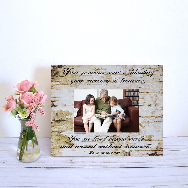 Memorial Gift Sympathy Personalized In Memory Of Dad Loss Father Mother Photo Frame