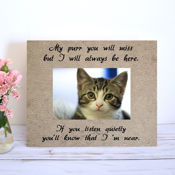 Cat Memorial Gift Picture Frame Personalized Photo Display ...