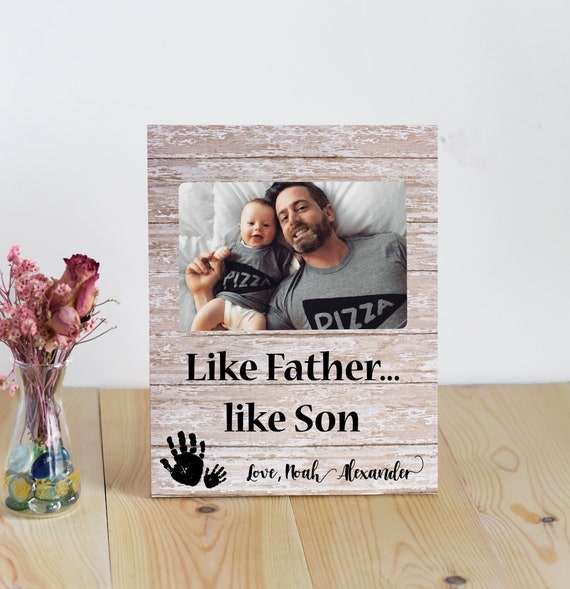 Dad Son Picture Frame Personalized Photo Display With Name Unique Gift For Father S Day Like E