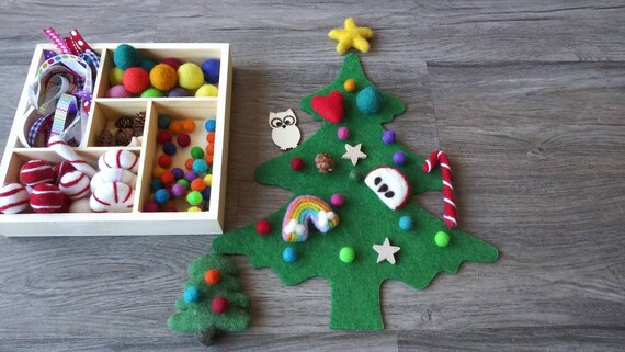 Acheter Puzzle Animal en feutre Montessori, jouet arbre de noël
