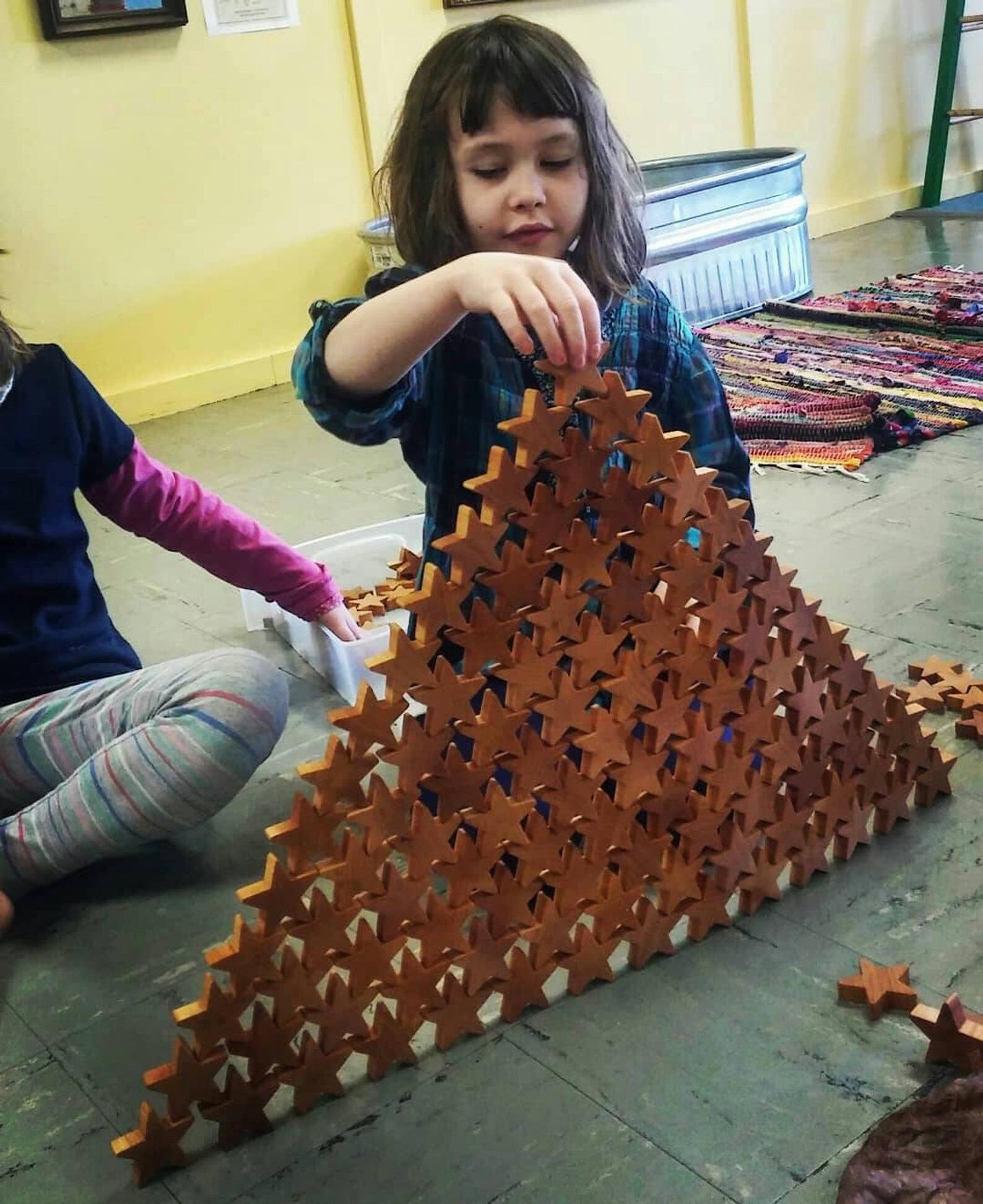 Montessori Stacking Stars, Loose Parts, Reggio Emilia, Montessori