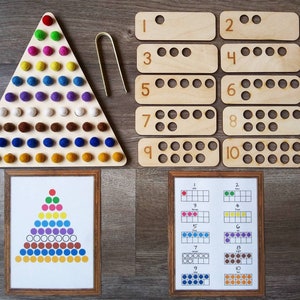 Montessori Beads Math Work, Montessori, Math, Fine Motor, Hands on Learning