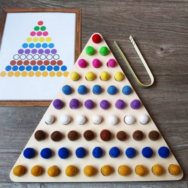 Montessori Bead Stair, Montessori Math, Wooden Toys, Fine Motor, Kindergarten Math, Homeschool image 1