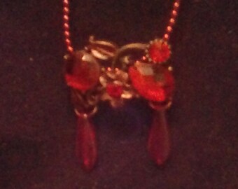 Crimson Flower Pendant
