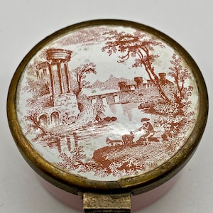 Antique Enamel Snuff Box Pill Patch 1800s